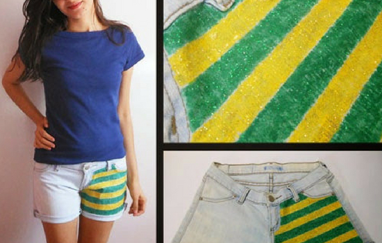 customização de roupa para copa com esmalte