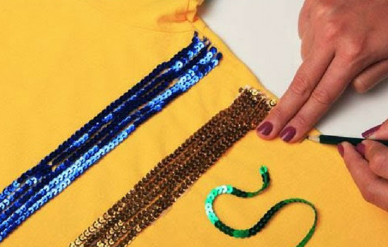 customização de roupa para copa com paetê