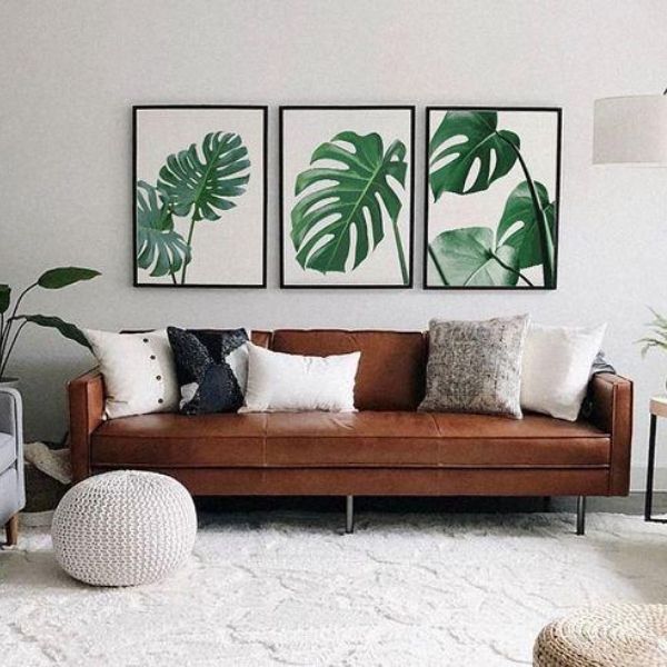 decoração com quadros de plantas