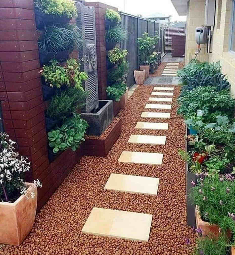 decoração jardim parecer maior canteiro chão