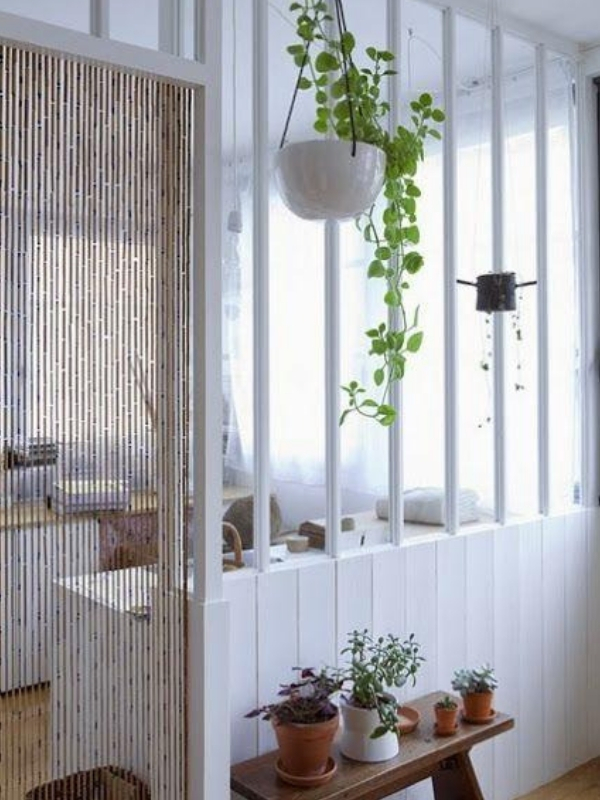 fazer decoração com bambu cortina