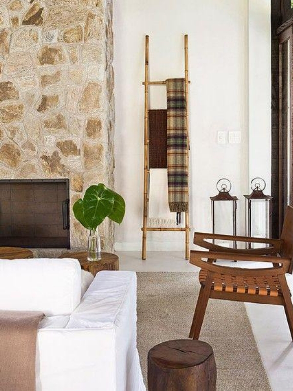 fazer decoração com bambu escada