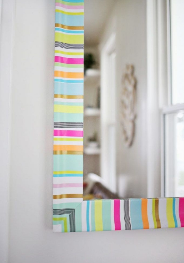 modelo decoração com fita isolante espelho