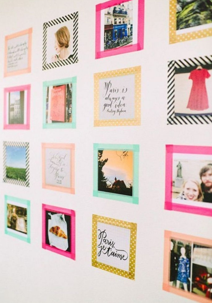 modelo decoração com fita isolante quadros