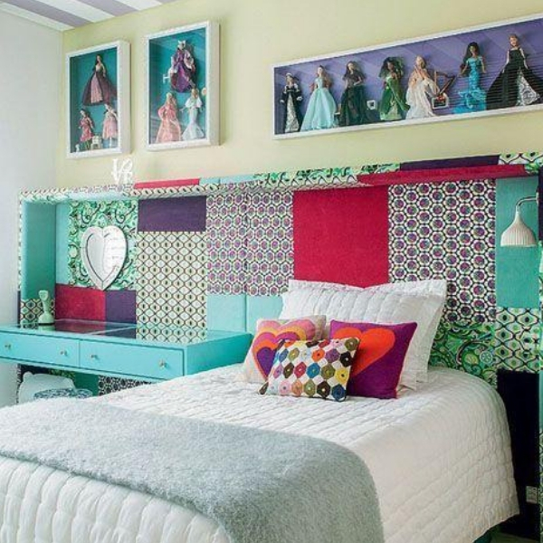 fazer decoração com patchwork cabeceira