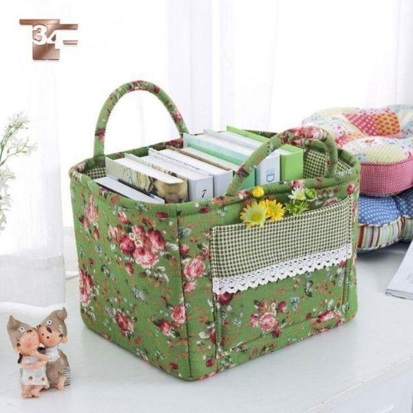 fazer decoração com patchwork cesto