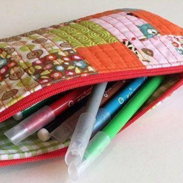 fazer decoração com patchwork estojo