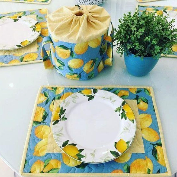 fazer decoração com patchwork jogo americano