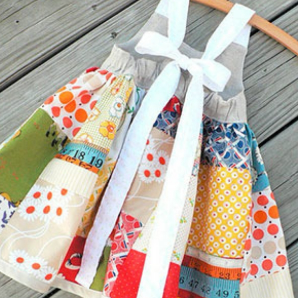 fazer decoração com patchwork vestido