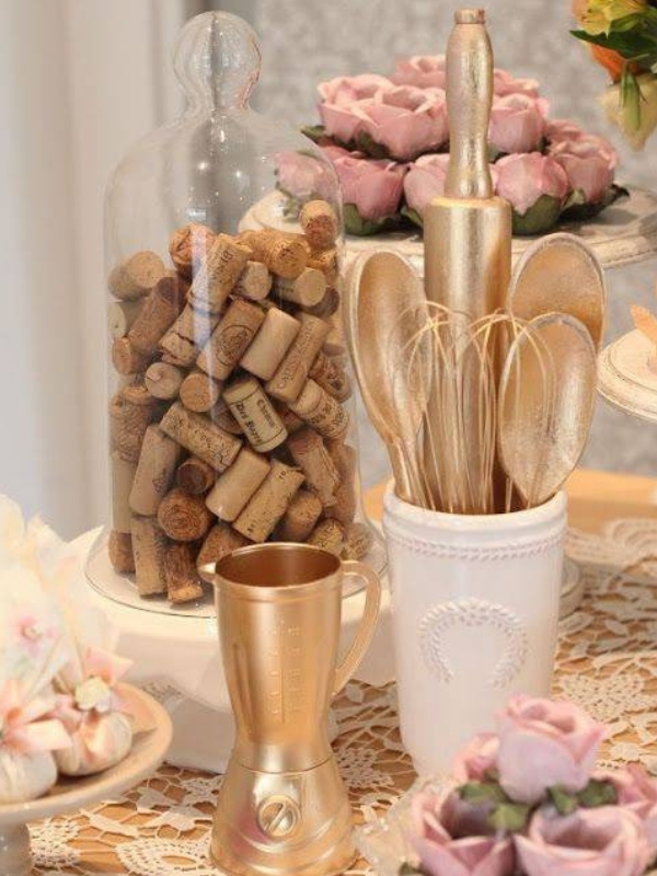 fazer decoração de chá de panela utensilios