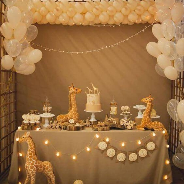 fazer decoração de festa infantil girafas