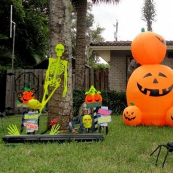 ideias de decoração de halloween esqueleto