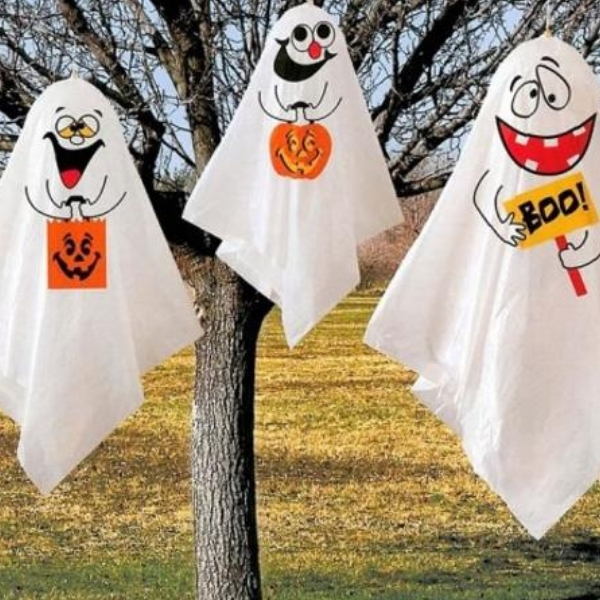 ideias de decoração de halloween fantasmas balão
