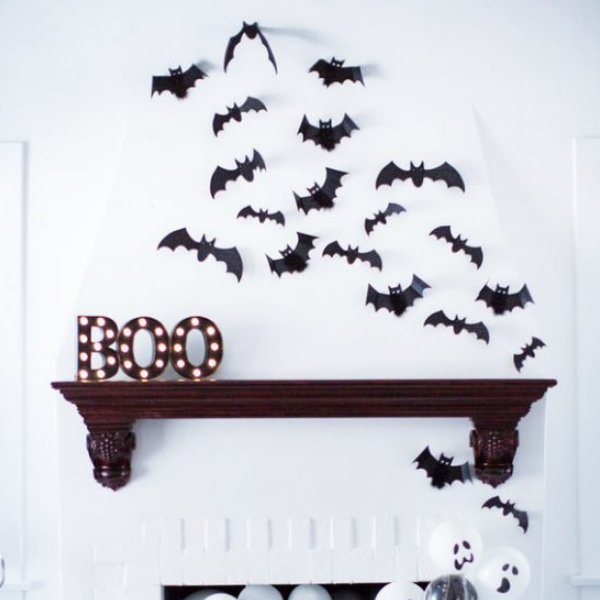 ideias de decoração de halloween morcegos