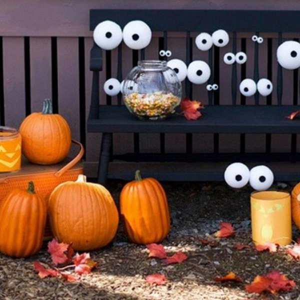 ideias de decoração de halloween olhos