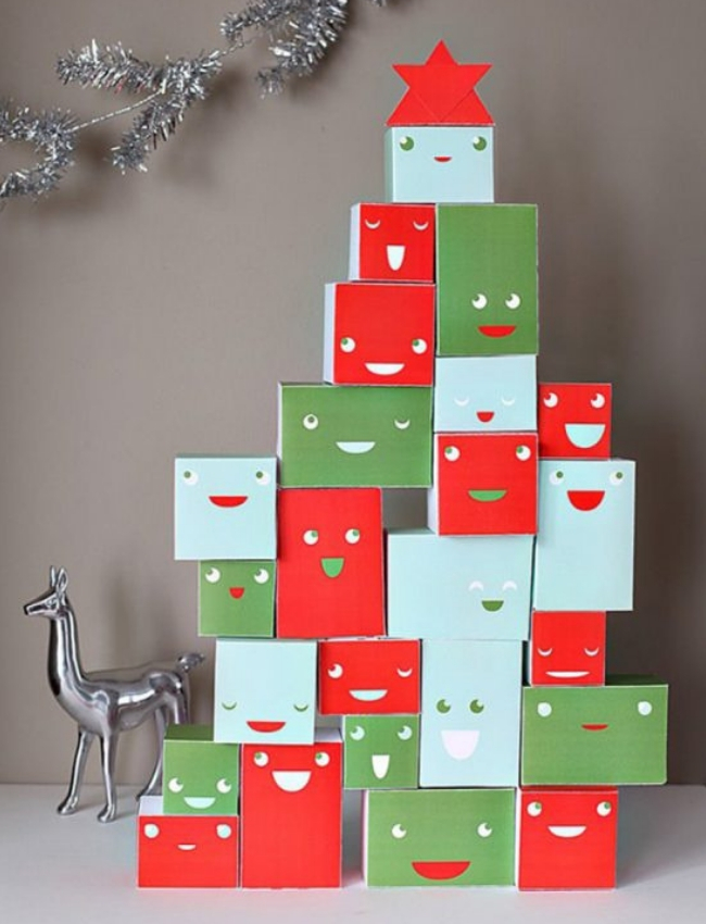 fazer decoração de natal caixas