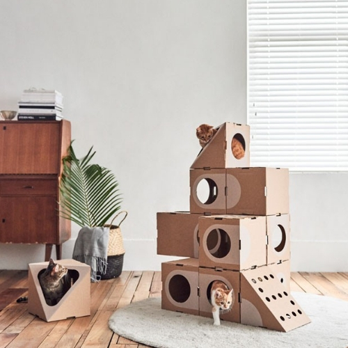 ideia decoração para quem tem gatos escultura