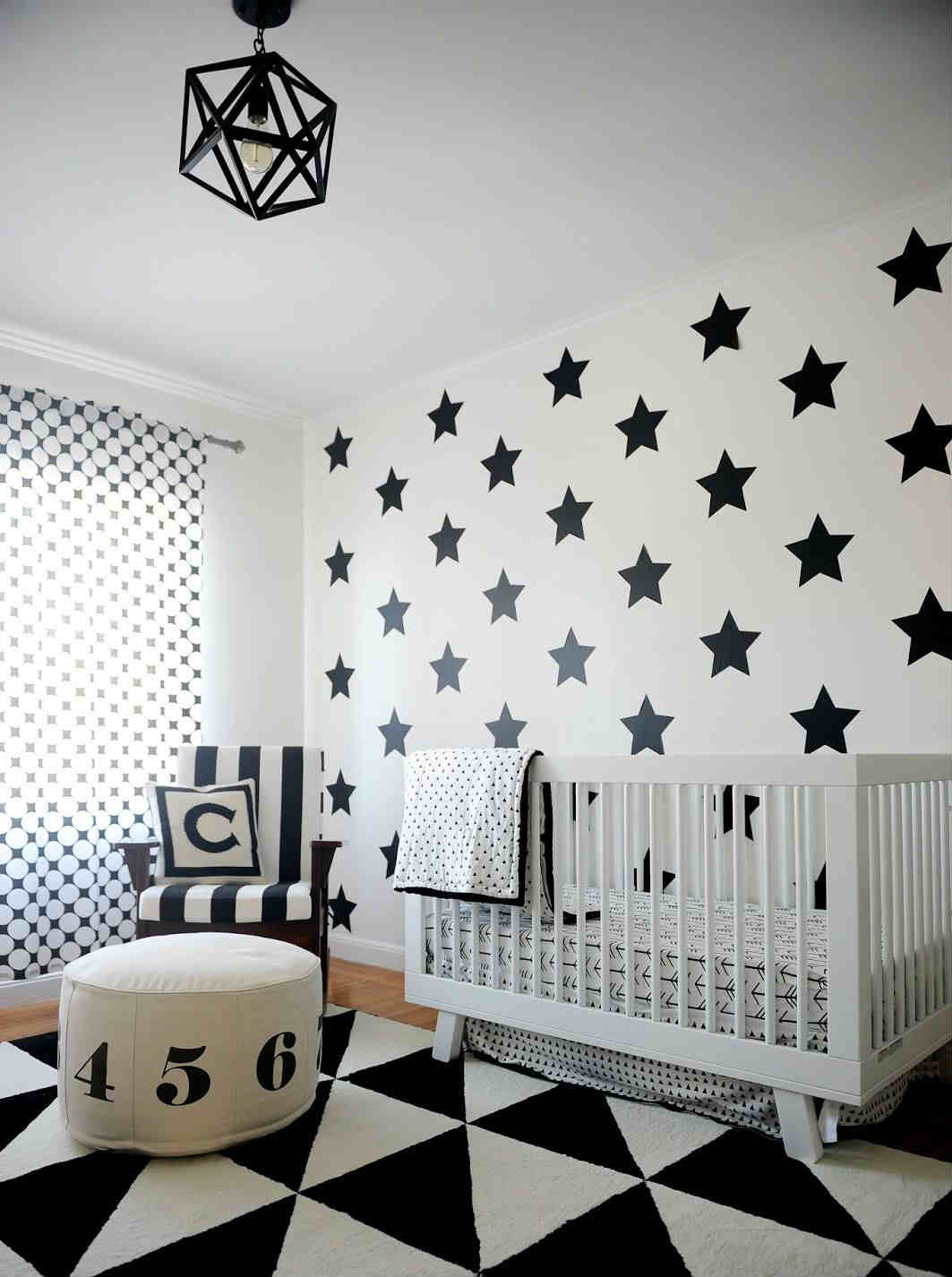 decorar quarto de bebe preto e branco