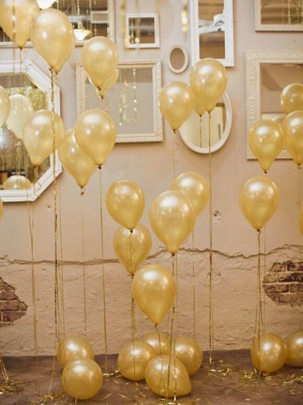 decoração com balões de gás hélio