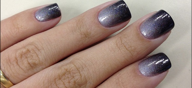 degradê com esmalte preto