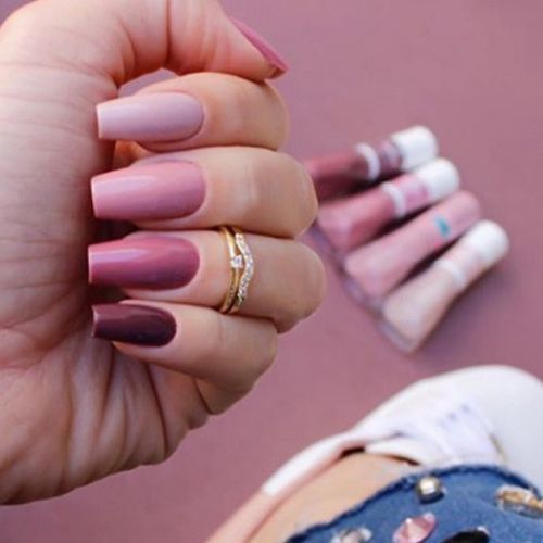 degradê tons de rosas