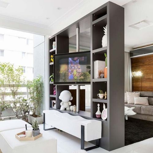 decoração de apto alugado divisória de ambientes