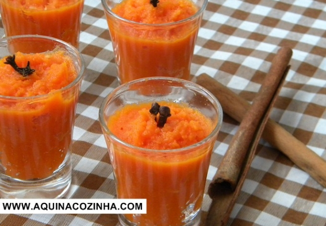 receita de doce de abóbora diet