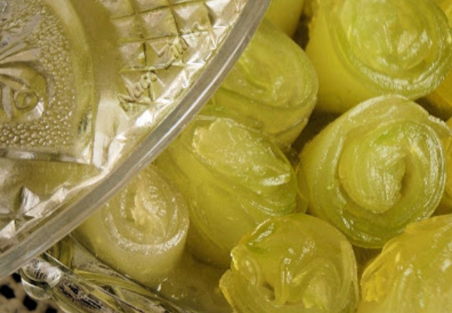 doce de mamão verde em rolo