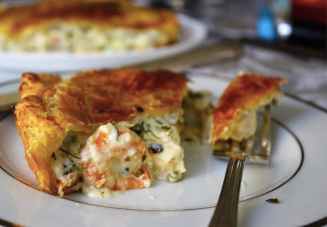 empadão de camarão massa folhada