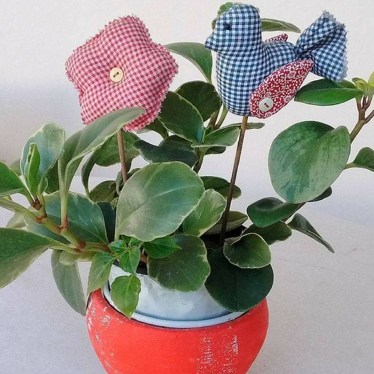 enfeites com artesanato em tecido