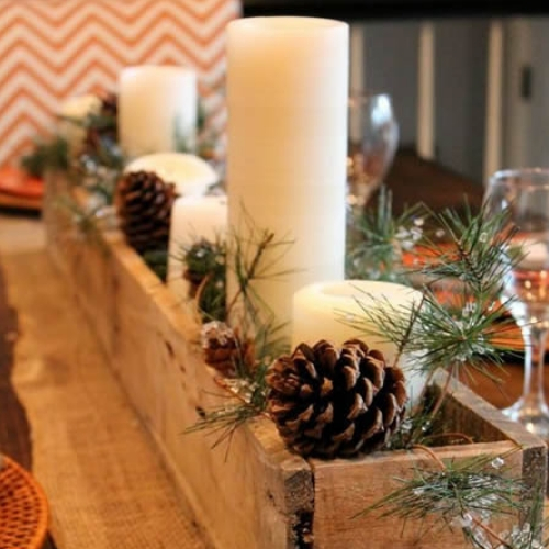 ideia enfeites de natal com pinhas rustico