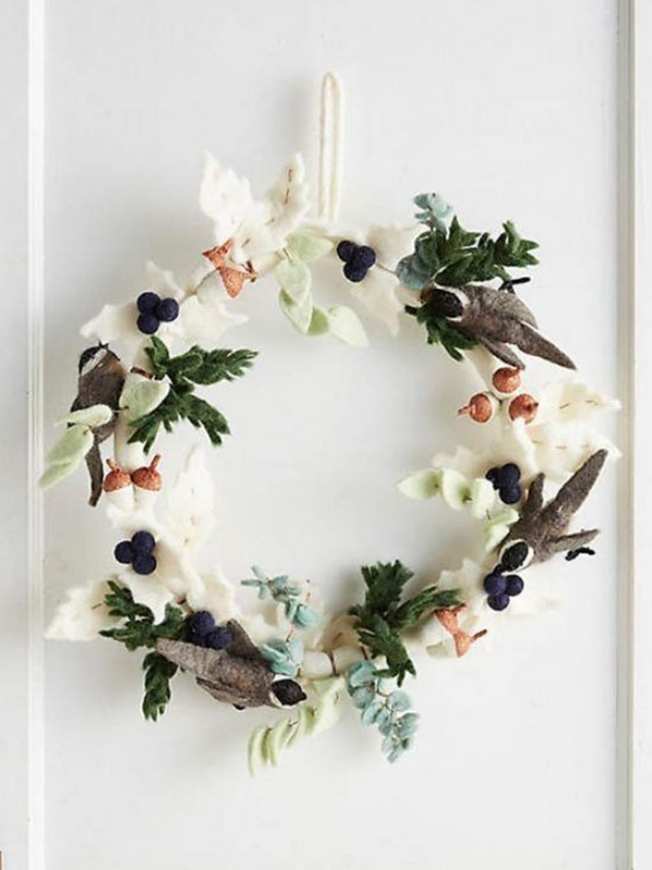 modelo enfeites de natal de feltro guirlanda simples