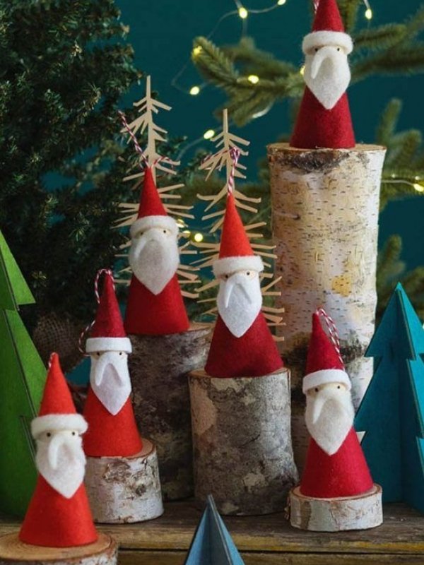 modelo enfeites de natal de feltro noel