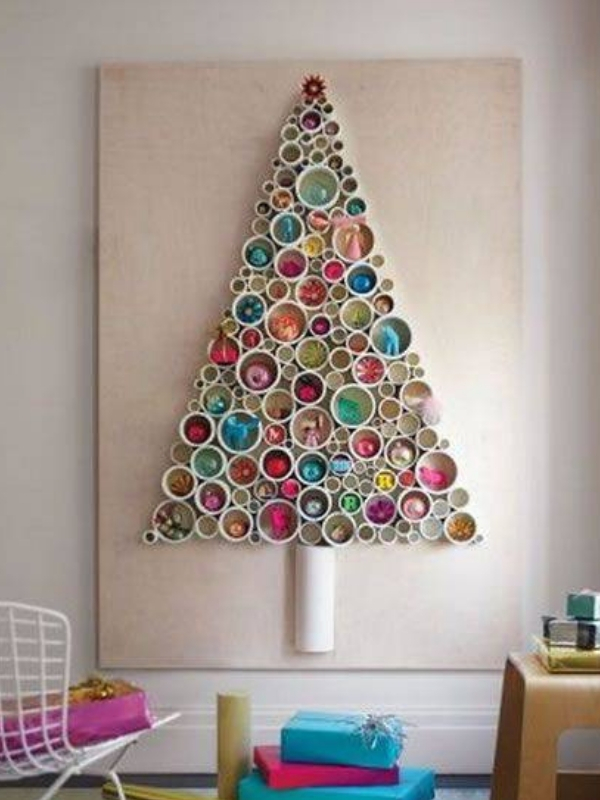 modelos de enfeites de natal reciclados canos