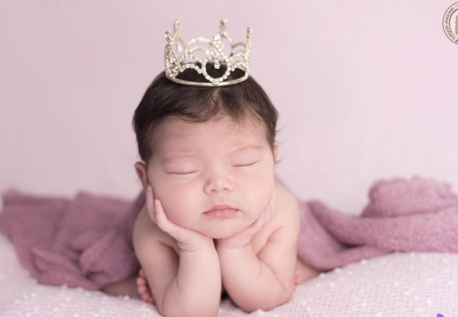 ideia ensaio fotografico de bebe princesa