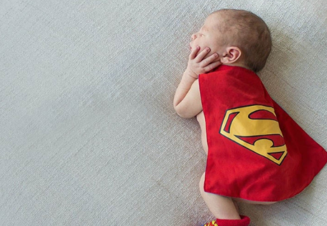ideia ensaio fotografico de bebe superman