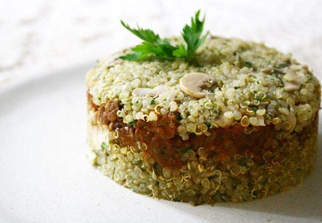 escondidinho de carne e quinoa