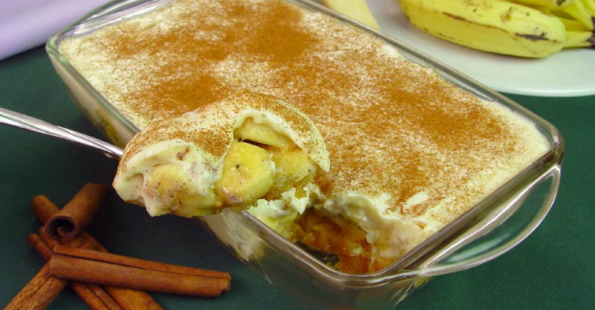 escondidinho doce de banana-da-terra