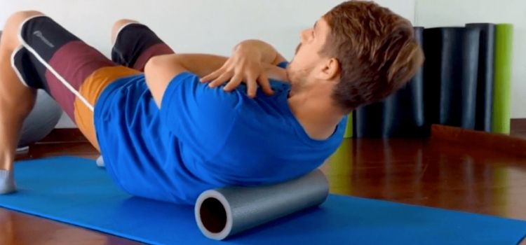 exercício com rolinho