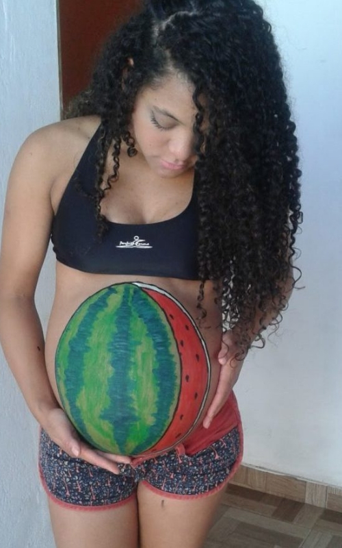 ideias de fantasias de carnaval para gravidas melancia