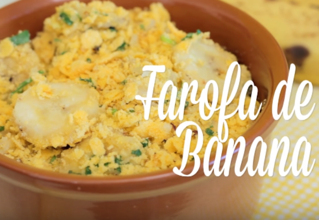 farofa de banana com farinha de milho