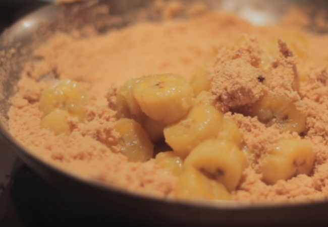 receita farofa de banana rapida