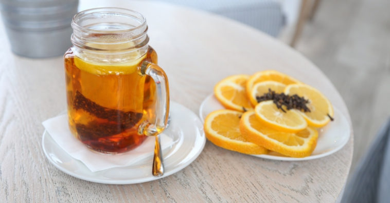 chá de casca de laranja