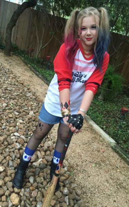 fazer fantasia de arlequina filme criança