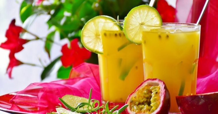 suco de limão e maracujá