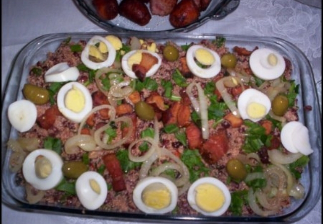 feijão tropeiro com carne seca