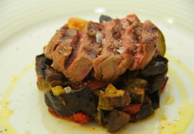 filé com caponata