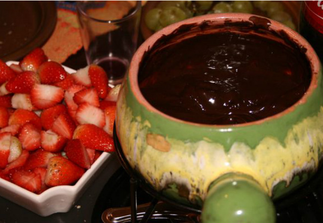 fondue de chocolate