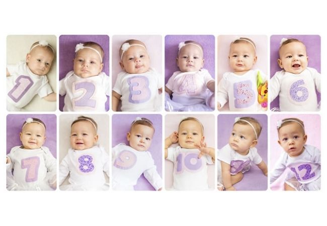 fotos mensais do bebê