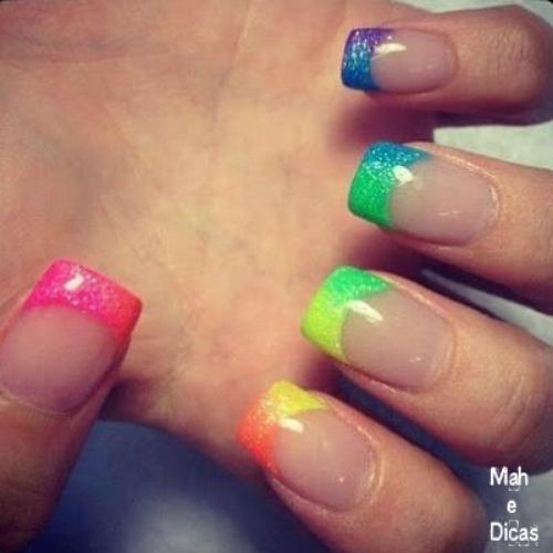 modelo francesinha diferente arco-iris